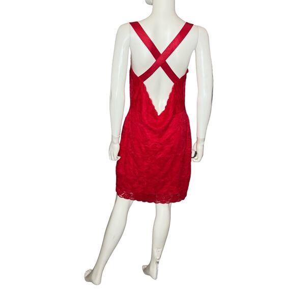 GUESS Renny Lace Body-Con Dress Red Women’s Sz XL - Picture 4 of 7